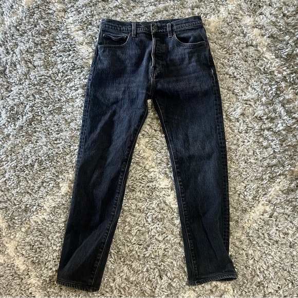 Re/done Straight Denim Jeans in Pitch Black sz 28 - Picture 2 of 6